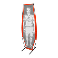 Meilleures ventes Mannequins de défenseur d'entraînement de football Vani jaune de taille compacte entièrement pliable Tiges en fibre lourde Tissu en maille