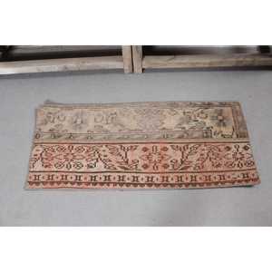 พรมวินเทจ ขนาด 1.3x3.2 ฟุต (41x99 ซม.) สีน้ำตาล ลายต้นไม้และพืช พรมตุรกี - Product Image 3