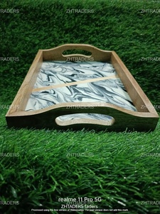 ถาดเสิร์ฟพร้อมที่จับช้อนส้อมเครื่องใช้ในครัวถาดเสิร์ฟแบบฝังกระดูกรูปทรงและสีแบบกำหนดเอง - Product Image 5