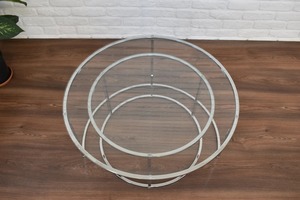 Tables gigognes d'affichage rondes transparentes ensemble meubles de salon Tables basses de Style moderne pour la décoration de la maison - Product Image 2