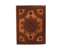 Carnet de notes A5 en cuir fait main, style vintage, carnet de croquis de voyage rétro, reliure à chevalet, couverture rigide pour aquarelle, logo gaufré, 60 feuilles, cadeau