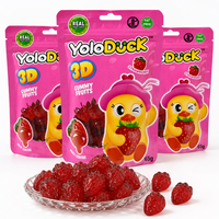 Yoloduck Groothandel Premium Echt Fruit Sap Sappige Centrale Vulling Overvloedige Smaak Schattig Eendjes Design Fruit Gummies