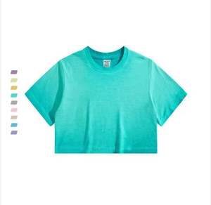 T-shirts courts en jersey de qualité supérieure coupe ample coton délavé vintage t-shirts en gros - Product Image 1