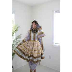 Vestido Tradicional Afgano Kuchi al por Mayor, Vestido Maxi Bordado a Mano con Espejo, Monedas y Diseño Tribal para Mujer, ODM - Product Image 3