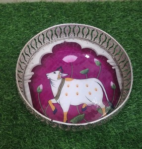 Bán Buôn Bò Khay Với Lọ Đặt Ủng hộ Đám Cưới Diwali Trang Trí Món Quà Công Ty Ấn Độ Phục Vụ Khay - Product Image 2