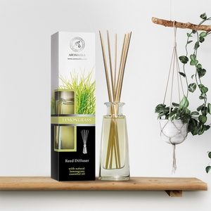 Aromatika Lemongrass 100ml <b>Reed</b> <b>Diffuser</b> with Natural Essential Oil Long Lasting Energizing Room Aroma - Product Image 4