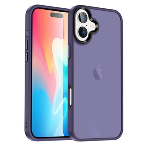 New Custom nhà máy Bán buôn giá da-cảm thấy đầy màu sắc mờ mờ antidrop chống sốc điện thoại di động Trường hợp đối với iPhone 16 cộng với - Product Image 1