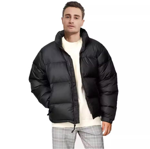 Chaqueta de Plumón de Alta Calidad con Capucha Regular, Relleno de Poliéster y Algodón, Manga Larga, para Senderismo, para Hombre - Product Image 1