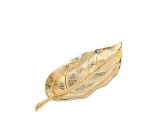 Plateau de service aux fruits le plus vendu Plateau feuille d'or métallique Article de luxe léger personnalisé au prix de gros - Product Image 1