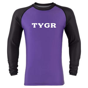 Rash Guard Top Qualité Polyester Spandex Conception Personnalisée Bjj Jiu Jitsu Arts Martiaux Porter Oem Odm Rash Guards Avec White Label - Product Image 4