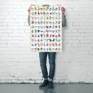 Affiche moderne de la région des chefs Pokémon) # 152-251) pour la décoration murale - Product Image 5