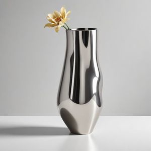 Vase en métal doré d'aspect royal de luxe pour offrir un anniversaire de pendaison de crémaillère occasions festives décor de salon chambre à coucher hôtel hall - Product Image 6