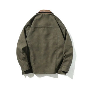 Chaquetas de solapa de primavera y otoño para hombre de Massgorule, abrigos de retales retro, chaquetas de cuero estampadas versátiles, chaquetas de trabajo de alta calidad - Product Image 4