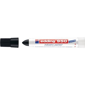 EDDING Paquete de 10 Marcadores de Pasta Industriales 950 Negro, Punta Redonda, Ancho de Línea de 10 mm - Product Image 1