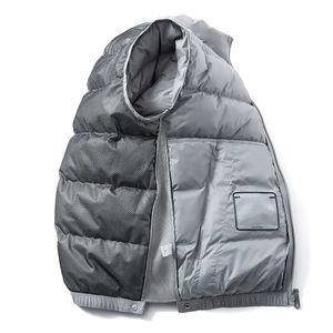 Chaquetas de Burbuja Personalizadas para Hombre con Capucha y Cuello Alto, 100% Fibra de Bambú, Transpirables, Resistentes al Viento, Color Sólido, Logotipo Frontal - Product Image 6