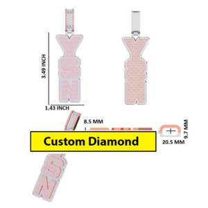 Nouveau à la mode 925 en argent Sterling rond VVS Moissanite diamant dernier pendentif en gros - Product Image 6