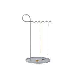 Support à bijoux en métal doré glamour avec finition polie et plateau rond pour boucles d'oreilles et bracelets, présentoir de bureau - Product Image 3