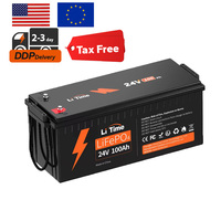 LiTime EU Stock 25.6V 100Ah Garansi 5 Tahun 2560Wh Langsung dari Pabrik LiFePO4 Lithium Deep Cycle Solar UPS Marine RV Battery
