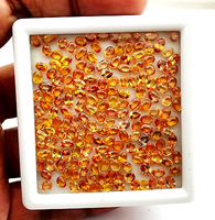 Kualitas tinggi 1-3 karat Natural Orange safir Putri Cut longgar Mineral batu permata untuk membuat perhiasan