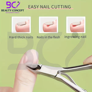 Ciseaux à cuticules en acier inoxydable à large ouverture pour les doigts et les orteils, pour enlever les peaux mortes, avec logo personnalisé - Product Image 2