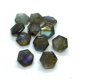 Cuentas de piedras preciosas de corte hexagonal de labradorita llamativa azul Natural para la fabricación de joyas piedra de labradorita de 6-15mm de mayorista indio - Product Image 6