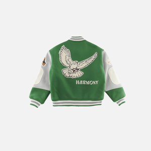 Logo personnalisé College Varsity Vestes pour Grandes Tailles Hiver Letterman Bomber Manches Longues Col Montant Hip Hop Broderie Patchs - Product Image 2