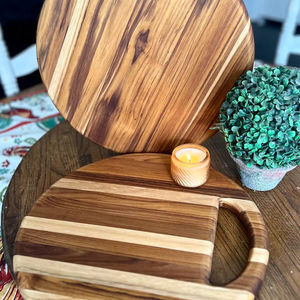 Tabla de Cortar de Madera con Mango, Apta para Lavavajillas, Ecológica, Antibacteriana, de Resina, Tabla de Queso de Alta Calidad - Product Image 1