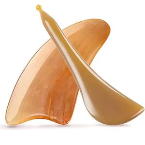 Handmade Buffalo Horn Face Massager Eco-Friendly Gua Sha <b>Board</b> for Face Lifting <b>Scraping</b> - Product Image 1