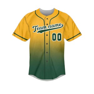 เสื้อเบสบอลแขนสั้นแบบระเหิดเสื้อเจอร์ซีย์100% วัสดุโพลีเอสเตอร์ - Product Image 6