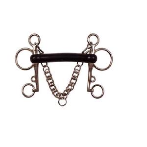 QHP equestrian Gear Pro steestrian Pro STEEL Flexi-Rubber ปาก Pelham โลโก้ที่กำหนดเองบิตขี่ม้าตะวันตกผลิตภัณฑ์ที่ทนทาน - Product Image 6