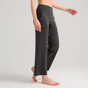 กางเกงหลวมขายาวสำหรับผู้หญิงกางเกงลำลองทำจากวัสดุโพลีเอสเตอร์สวมใส่สบายด้วยดีไซน์ทันสมัย - Product Image 2