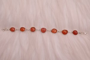 Faceted Carnelian Gemstone <b>Bracelet</b> for Girls 925 <b>Sterling</b> <b>Silver</b> Jewelry Cut Stone <b>Bracelet</b> for Women Designer <b>Bracelet</b> Supply - Product Image 4