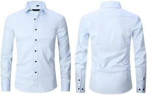 เสื้อเชิ้ตแขนยาวสำหรับผู้ชายเนื้อนุ่มระบายอากาศได้ดีเสื้อผู้ชายน้ำหนักเบาใส่สบายพร้อมโลโก้ของคุณเอง - Product Image 6