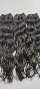 EXTENSIONES DE CABELLO ONDULADO NATURAL INDIO CON CUTÍCULAS ALINEADAS MEJORES EXTENSIONES DE CABELLO DEL TEMPLO INDIO DE CALIDAD SUPERIOR MEJOR - Product Image 3