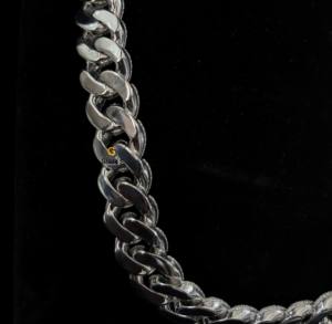 Nouveau ravissant rond brillant laboratoire cultivé VVs clarté diamant entièrement glacé Miami cubain lien Hip Hop chaîne pour hommes 10K or blanc - Product Image 3