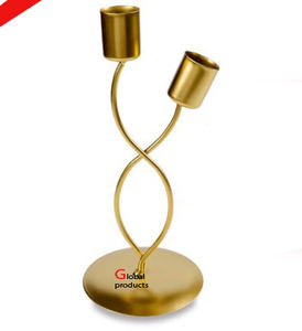 Le meilleur bougeoir de concepteur d'acier inoxydable de métal de finition d'or de regard pour le restaurant et le bar d'hôtel - Product Image 1