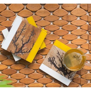 Juego de posavasos de madera y resina epoxi de forma cuadrada de estilo Vintage para oficina, fiesta, restaurante, vajilla, vajilla, posavasos usados - Product Image 2