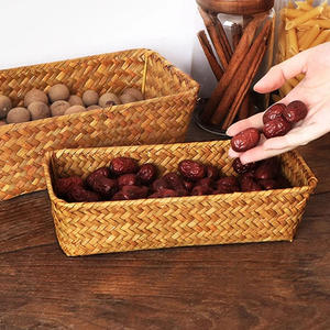 Cesta de frutas grande de algas marinas para decoración del hogar estilo granja y almacenamiento diario con tejido artesanal fuerte y flexible - Product Image 5