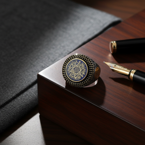 Anillo de Sello de Salomón para Hombre, Accesorio Otomano y Regalo para Hombre, Anillo Turco Tradicional para Hombre, Anillo Vintage de Moda - Product Image 5