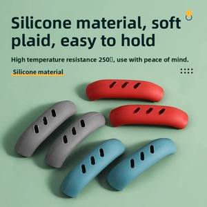 Protège-oreilles en silicone pour poignées de couvercles, résistants à la chaleur et à l'abrasion, pour casseroles, cuiseurs vapeur et marmites à soupe, gants isolants anti-brûlure - Product Image 3