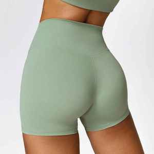 กางเกงขาสั้นโยคะไร้ตะเข็บเอวสำหรับผู้ชายและผู้หญิงกางเกงเลคกิ้งเอวยางยืดสำหรับเล่นฟิตเนส - Product Image 4