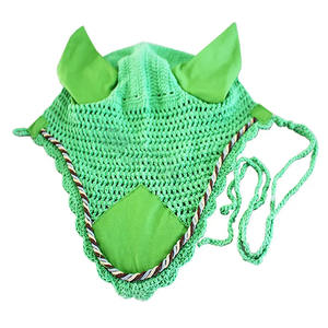 Velo de mosca de caballo multicolor personalizado de alta calidad, capó de oreja, producto de equitación ecuestre duradero para todo tipo de caballos - Product Image 3