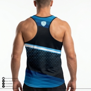 Débardeurs en jersey de coton personnalisés Mawra Premium, design minimaliste, style streetwear, pour la gym, le fitness, les entraînements, sans manches, pour adultes - Product Image 2