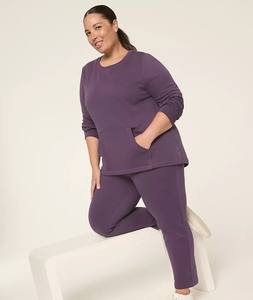 เสื้อสเวตเตอร์ผ้าฝ้าย100% ระบายอากาศสำหรับผู้หญิงขนาดใหญ่พิเศษแบบลำลองเสื้อสวมหัวแขนยาวโลโก้ออกแบบได้ตามต้องการ - Product Image 4