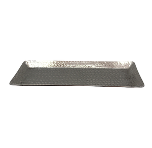 ถาดเหล็กทรงสี่เหลี่ยมผืนผ้าสีเงิน ดีไซน์หรูหรา สำหรับเสิร์ฟอาหาร ใช้ในครัวและตกแต่งโต๊ะอาหาร ขายดี - Product Image 2