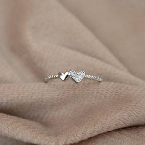 Anillo de Plata de Ley 925, anillo minimalista de Zirconia cúbica, anillo de plata Real hecho a mano ligero a la moda - Product Image 5