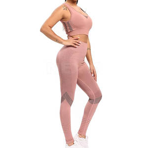 Ensemble de Yoga pour femmes de haute qualité dernier Style respirant motif solide grande taille vente directe d'usine bas quantité minimale de commande - Product Image 1