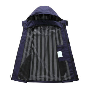 Chaqueta cortavientos de logotipo personalizado de alta calidad superventas para hombre estilo callejero con cuello levantado cremallera completa servicio OEM - Product Image 2