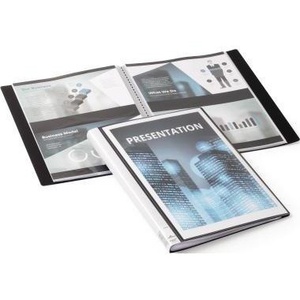 Durable Duralook Plus Display <b>Book</b> A4 Polypropylene 20 <b>Sleeves</b> Black - Product Image 1