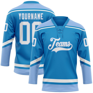 Maillot de hockey sur glace personnalisé par sublimation, tissu respirant et antibactérien, impression par sublimation intégrale, couleurs et logos personnalisés pour - Product Image 5
